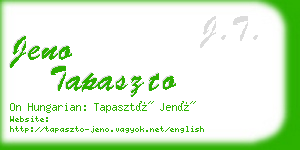 jeno tapaszto business card